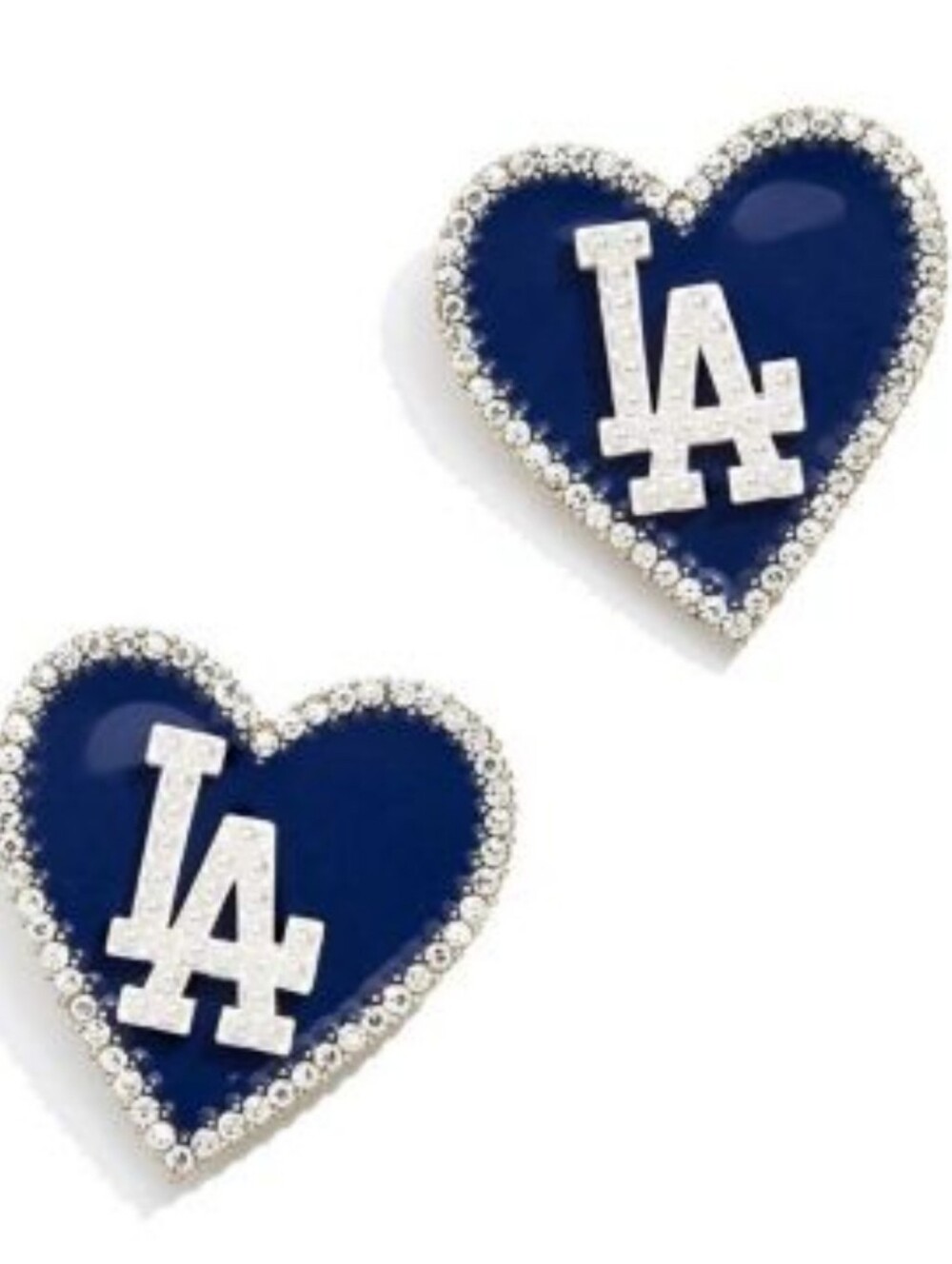 BaubleBar Navy Blue LA Heart Stud Earrings